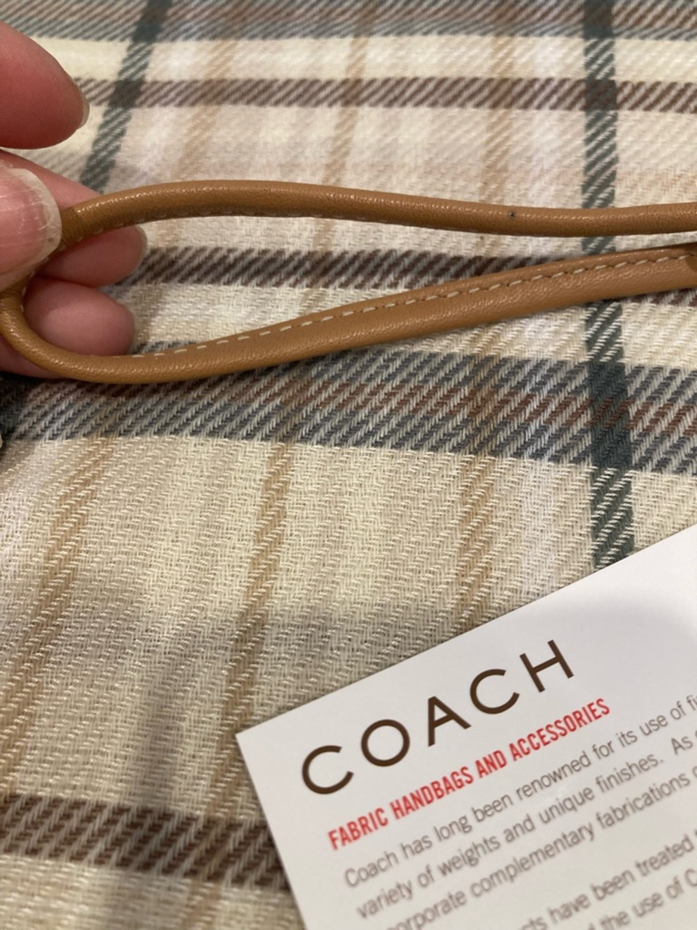 Coach Hampton Plaid Wool Tattersall Wristlet Clutch Wallet - Picture 9 of 11